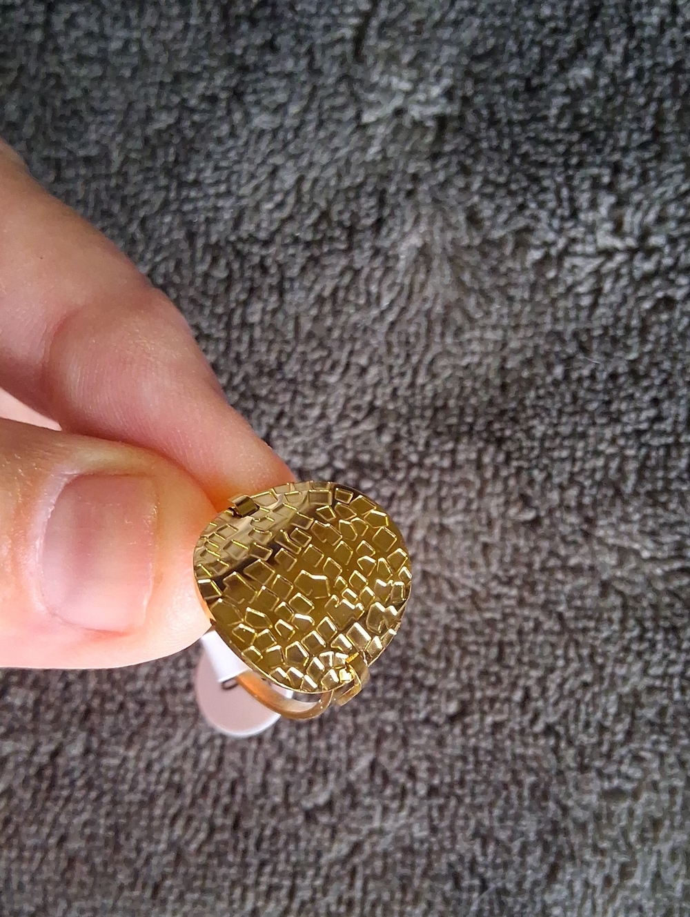 PLUNDER Gold Textured Clip-On Earring - Women Accessories.NWT